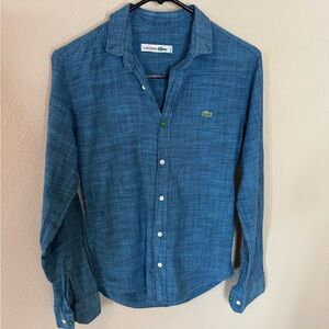 Lacoste Blue Button Down Shirt Men’s Small